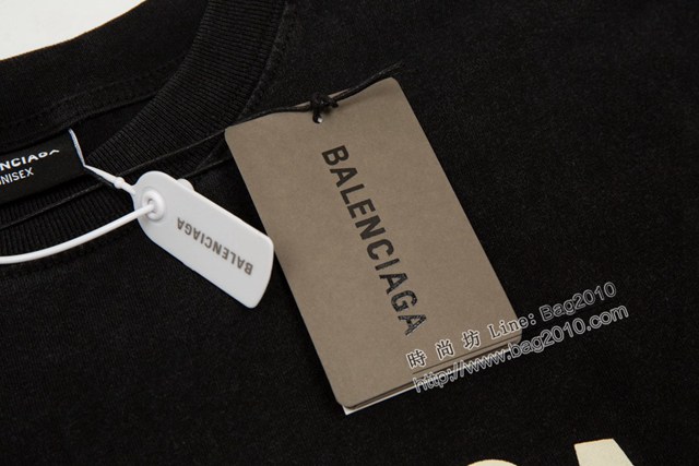 Balenciaga專櫃巴黎世家2023SS新款印花T恤 男女同款 tzy2644